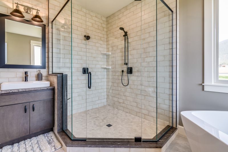 Open Shower with Minimal Frame